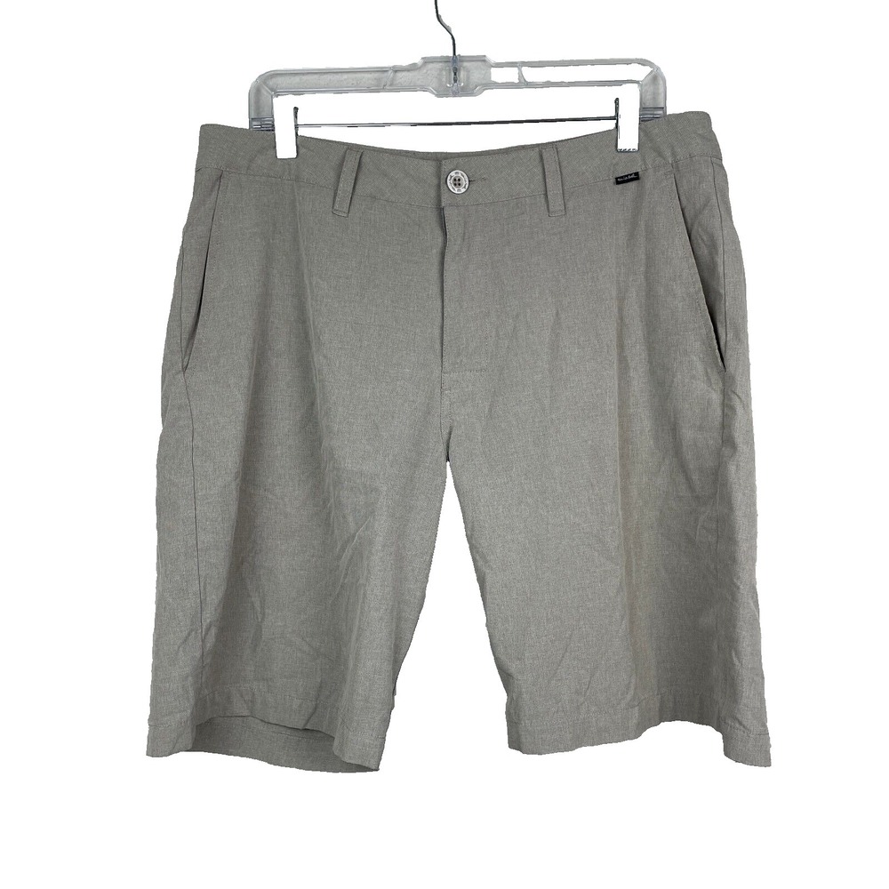 Travis Mathew Shorts Mens 34 Gray Chino Golf Performance Stretch Outdoor Preppy
